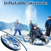 Fnochy Black 2023 Friday Deals Outdoor Indoor Clearance Inflatable Sled Snow Tube Winter Practical Large Size Snow Tube Adult Ski Lap Children Ski Mat